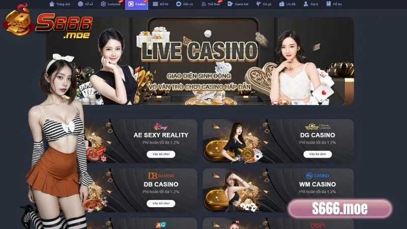 Live Casino S666 đẳng cấp