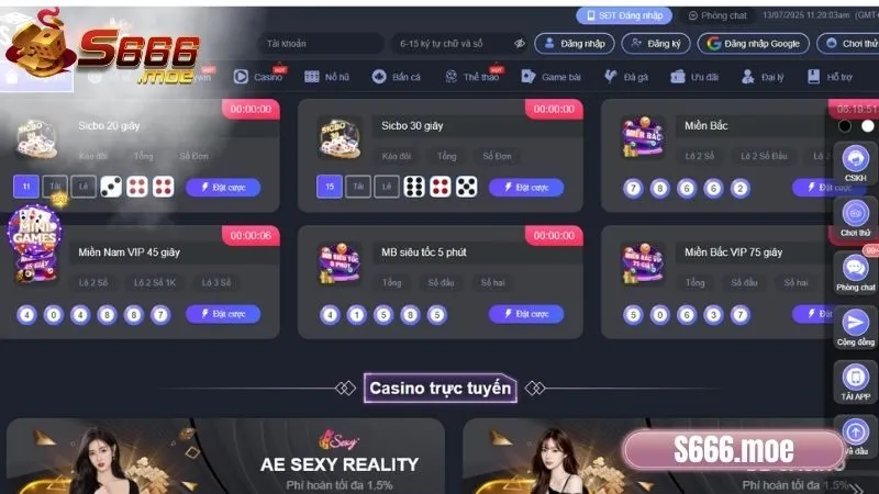 Truy cập S666